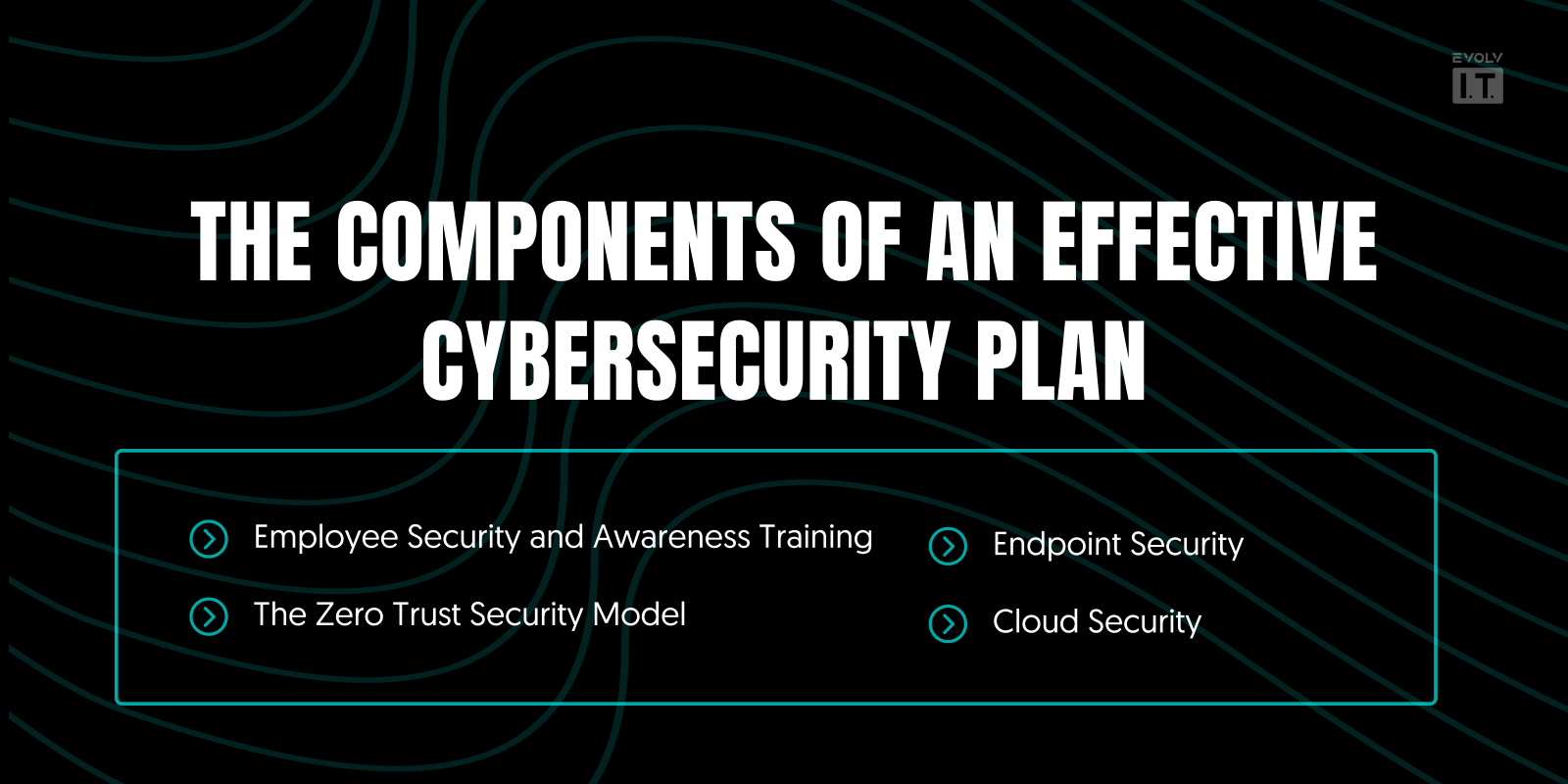 What are the components of an effective cybersecurity Plan? Evolv I.T. explains.